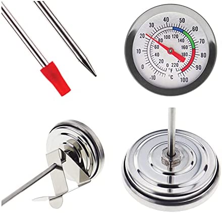 Candle Thermometer for Candle Making - DIY Wax Candle Making Supplies - Ideal Candle Making Thermometer with Clip and 300mm Stainless Steel Probe