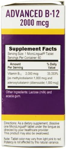 Superior Source No Shot Advanced B12 Vitamins, 2000 mcg, 60 Count