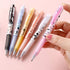 Jisomin Giant star Cute Milky Cow Pens, Retractable Gel Pens, Black Gel Ink Pens, 0.5mm, Bullet Point, Perfect for Office School Supplies Gifts for Boys Girls,Pack of 6pcs (Milky Cow)