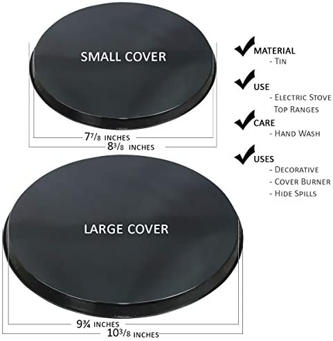 Reston Lloyd Electric Stove Burner Covers, Set of 4, Stainless Steel Look