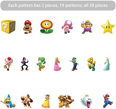38 Decorations for Mario Cupcake Toppers Set Birthday Cake Party Supplies Decor