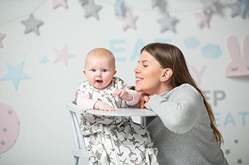 Baby Wearable Blanket, Cotton Sleep Sacks for 0-6 Months, 2 Pack Unisex Sleeping Bag Sack, Small Size, 2-Way Zipper, 0.5 Tog Breathable Cotton (Grey, Small)