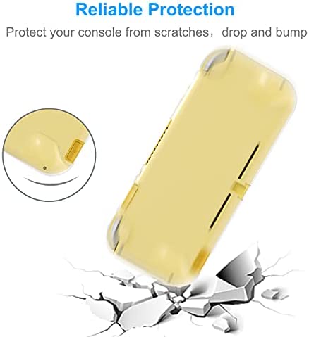 Carrying Case Plus TPU Case Cover and Screen Protector Compatible with Nintendo Switch Lite, 4 in 1 Accessories Kit, Portable Carrier Travel Bag Case Comes with 8 Game Card Slots for Switch Lite 2019