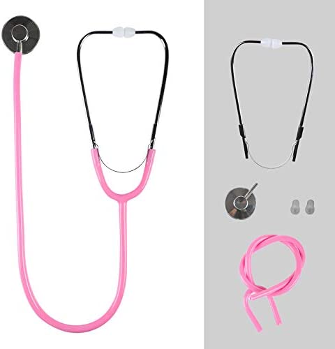 MorTime Dual Head Stethoscope, Real Working Stethoscope for Kids Cosplay, Educational Equipment, Pink (1 pc)