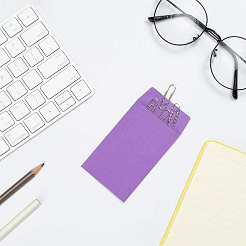 200 Pieces Colorful Small Coin Envelopes Self-Adhesive Seed Envelopes Mini Parts Small Items Storage Packets Envelopes for Garden, Office or Wedding Gift (2.25×3.5 inch)