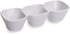 18 Ounce Triple Bowl Serving Dish, 1 Square Porcelain Condiment Tray - Serve Snacks, Dips, or Condiments, For Parties, Buffets, Or Catering, White Porcelain 3 Section Serving Dish - Restaurantware