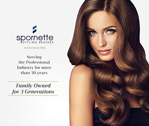 Spornette Double Stranded Xl Nylon Round Hair Brush - 2.75 Inch Large Round Brush With Long, Soft Nylon Bristles For Blow Drying, Blow Outs, Curling, Styling, Or Smoothing Hair For Women and Men