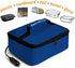 HOTLOGIC Mini Portable Oven, Food Warmer Electric Lunch Box with 12V Vehicle Plug, Mini Personal Heated Lunch Box for Cooking and Reheating Meals in Vehicles and Trucks for Work or Travel (Blue)