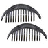 Camila Paris CP2872/2 French Hair Side Combs, Black Interlocking Combs French Twist Hair Combs, Strong Hold Hair Clips for Women Bun Chignon Up-Do, Styling Girls Hair Accessories, Made in France