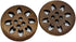 20 Pcs Brown Snowflake Carved 4 Holes Wood Buttons Wooden Sewing Buttons for DIY Craft