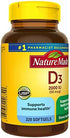 Nature Made Vitamin D3 2000iu 320 Ct. Soft Gels (Packaging May Vary)