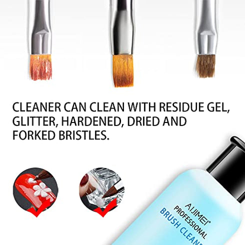 Acrylic Nail Brush Cleaner Acrylic Brush Cleaner Liquid Acrylic Paint Brush Cleaner Nails Artist Acrylic (2oz)