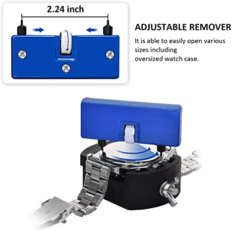 EasyTime Watch Repair Kit- Professional Watch Battery Replacement Tool Kit, Suitable for Watch Back Removal with Watch Back Remover Tools, including Watch Opener, Adjustable case opener