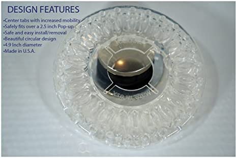 Hairbine Hair Drain Catcher - for Tub and Shower Pop-up Stopper drains, Pet Hair & Debris Trap/Stopper for Bathrooms - Drain Cover & Protector - Fight Clogs & Buildup - Patent Pending