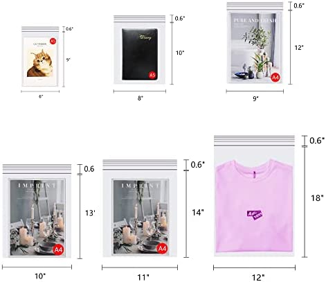 Small Plastic Bags 3 x 3" 100pcs Clear Zipper Poly Bags 2 Mil Resealable Poly Baggies with Zip Top Lock for Snack Candy Cards Crafts Samples 10 Sizes to Choose from