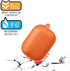 R-fun AirPods Pro Case Cover with Circle Keychain, Full Protective Silicone Skin for 2019 Apple AirPods Pro Charging Case-Orange