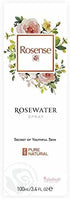 100% Pure Natural Vegan Turkish Rosewater Hydrating Face Mist / Rose Water Face Toner (No Additives, No Chemicals, No Preservatives) 100mL/3.4 Oz