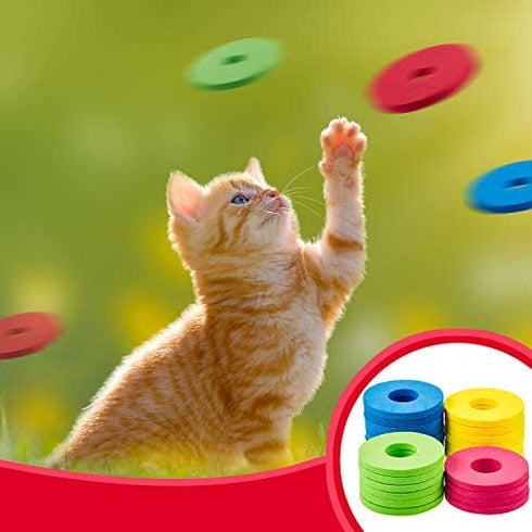 36 Pieces Foam Disc Shooter Spare Flying Foam Disc Toy for Remote Control Robot Toy, Red, Blue, Yellow, Green