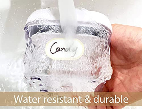 Removable Write-On Food Labels, Waterproof Kitchen Labels for OXO POP Food Storage Containers and Home Organization, Pack of 64