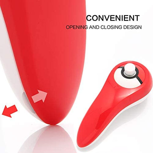 Poke Ball Plus Grip, Holder for Lets Go Pikachu Lets Go Eevee Pokemon Switch Poke Ball Plus with 2 Thumb Stick Covers - RedWhite