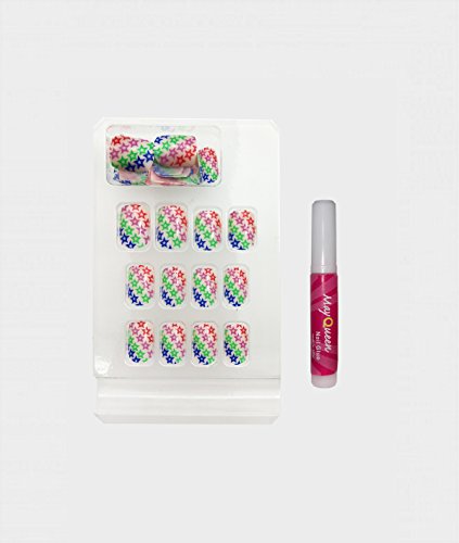 Beautia 3PACK 72tips So Cute Junior False Fake Nails With Glue for Kids