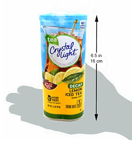 Crystal Light Decaf Lemon Iced Tea Natural Flavor Drink Mix, 12-Quart Canister