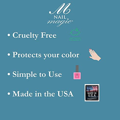 Nail Magic Wet Top Coat - Clear Nail Polish, High Gloss Top Coat. Natural, Shiny Finish, Long Lasting, Extreme High-Gloss (0.5 Fluid Ounce)