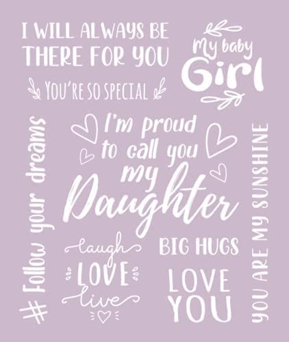 Daughter Gift Throw Blanket 60" x 50" Pure Fleece Throw Blankets Versatile Outside Light Throw Blankets to My Daughter Fleece Blanket Inspirational Message