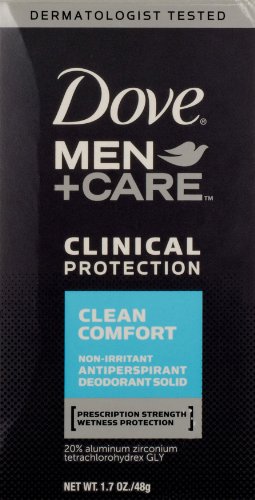 Dove Men+Care Clinical Antiperspirant Deodorant Stick, Clean Comfort, 1.7 oz (Pack of 1)