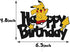 RRPYC Cartoon Pikachu cake topper, boys and girls Pikachu theme birthday party decorations, sparkling Pikachu cake decoration supplies Yellow1