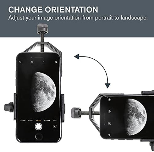 Celestron – Smartphone Photography Adapter for Telescope – Digiscoping Smartphone Adapter – Capture Photos and Video Through Your Telescope or Spotting Scope Eyepiece