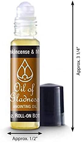 Oil of Gladness Frankincense and Myrrh Anointing Oil - Oil for Daily Prayer, Ceremonies, and Blessings 1/3 oz Roll-On