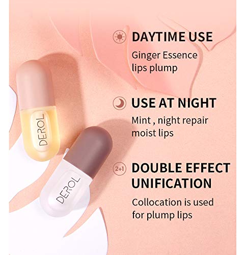 2 Pcs Lip Plumper,Syrup Cosmetics Lip Plumper,Lip Enhancer&Lip Care Serum for Fuller Softer Lips,To Create Plump Lips,Reduce Fine Lines and Moisturize,Increased Elasticity Lip (Set)