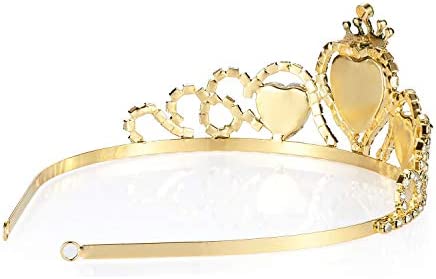 Evie Red Heart Tiara and Necklace Descendants Crown & Pendant Jewelry Set Queen of Hearts Costume Fan Jewelry Accessories for Party