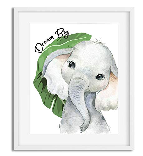Safari Nursery Decor for Boys - Safari Animal Pictures Wall Art - Baby Room Animal Prints - Jungle Babies Wall Decor - Little Boys Room Art - SET OF 6-8x10 - UNFRAMED (Safari-Animals-6)