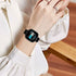 UHKZ Stretchy Nylon Bands Compatible with Fitbit Versa 3/Fitbit Sense for Women Men,Adjustable Breathable Fabric Sport Elastic Wristband for Fitbit Versa Smart Watch,Black