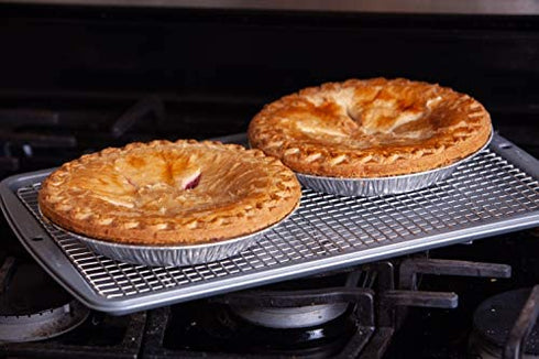 Hamilton Housewares Stainless Steel Cooling Rack - Heavy Duty and Oven Safe, Good for Cooling, Baking and Roasting - Fits 15 1/4" X 10 1/4" Baking Pans - Perfect for Cookies, Cakes & More (10" x 15")