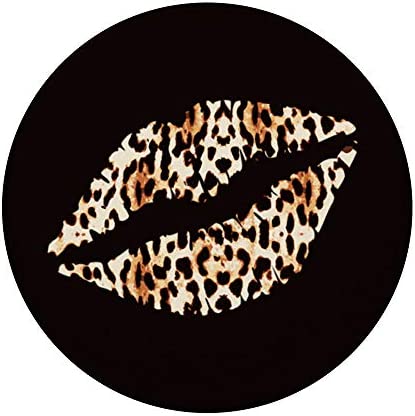 Cool Lips Kiss Me Leopard Cheetah Print PopSockets PopGrip: Swappable Grip for Phones & Tablets