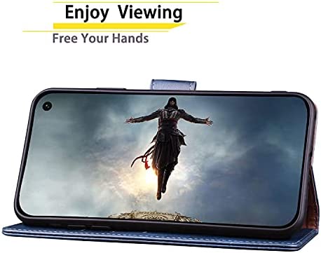 SUANPOT for Samsung Galaxy S10 6.1"(Non S10e,S10+) with RFID Blocking Leather Wallet case Credit Card Holder,Flip Folio Book Phone case Shockproof Cover Women Men for Samsung S10 case Wallet (Blue)