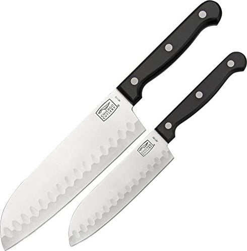 Chicago Cutlery Kitchen Knife Set | Santoku Chefs Knife and Compact Partoku Cooking Knife for Home Kitchens and Cooking | Stainless Steel Blade Resists Rust, Stains, and Pitting | Lifetime Warranty