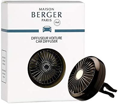 MAISON BERGER - Refillable Universal Car Vent Clip - 1.75" Diameter x 1.25" Depth - Made in France (Gun Metal Finish)