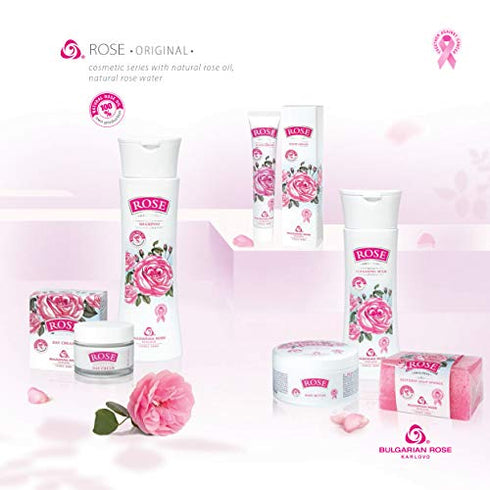 Bulgarian Rose Glycerin Soap Sponge with Natural Rose Oil