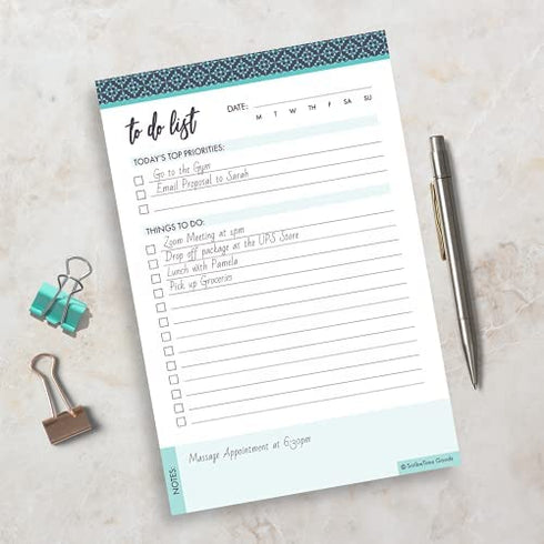 To Do List Notepad by ScribeTime Goods - Things To Do Notepad - Daily To Do List Planner - To Do Planner - Daily Planner Notepad - Made in the USA - Checklist Notepad - Task Pad - 6" x 9", 50 pages