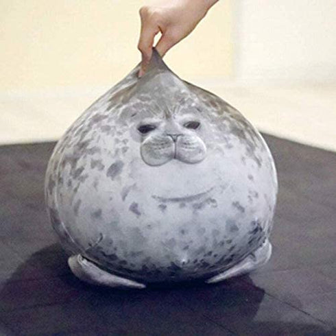 MerryXD Chubby Blob Seal Pillow,Stuffed Cotton Plush Animal Toy Cute Ocean Medium(17.6 in)