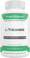 Pure Science L-Theanine Supplement 400 mg – Supports Cognition, Improves Mental Performance and Calms the mind and Reduce stress - 50 Vegetarian Capsules