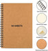 LABUK 2pcs Blank Journal Notebook Sketch Book, Unlined Spiral Notebook, A5 Soft Cover Drawing Book Diary Memo Notepads, 100 Pages/ 50 Sheets, 8.2 x 5.5 Inches, for Gifts School Supplies