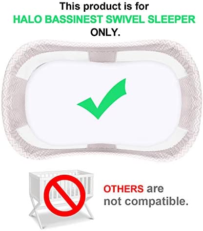 Bassinet Mattress Cover Compatible with Halo Bassinest Swivel Sleeper Bassinet Mattress Only, Waterproof and Soft
