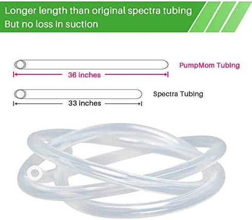 PumpMom Backflow Protector and Tubing for Spectra, Replacement Breast Pump Parts for Spectra S1 Spectra S2 Spectra 9 Plus (Not Original Spectra S2 Accessories)