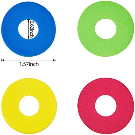 36 Pieces Foam Disc Shooter Spare Flying Foam Disc Toy for Remote Control Robot Toy, Red, Blue, Yellow, Green