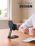 Lamicall Foldable Phone Stand for Desk - Height Adjustable Cell Phone Holder Portable Cellphone Cradle Desktop Dock Compatible with iPhone 13 Pro Max Mini, 12 11 XR X 8 7 6 Plus SE, 4-8'' Smartphone